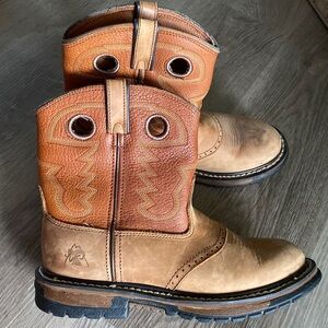 Rocky Tan Leather Western Boots